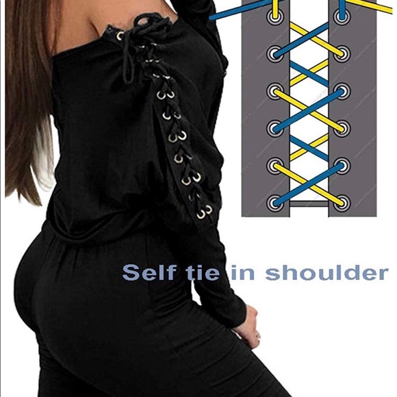 Lace up arms -one piece jumper - Picture 3 of 3